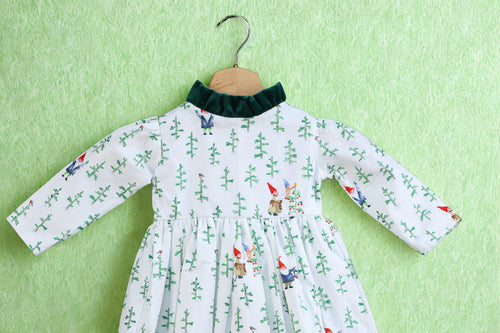 Christmas Gnome and Pine Tree Dress